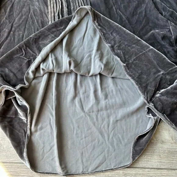 Calypso St  Barth Grey Batwing Sleeve Silk Blend Velvet Blouse - Picture 11 of 14